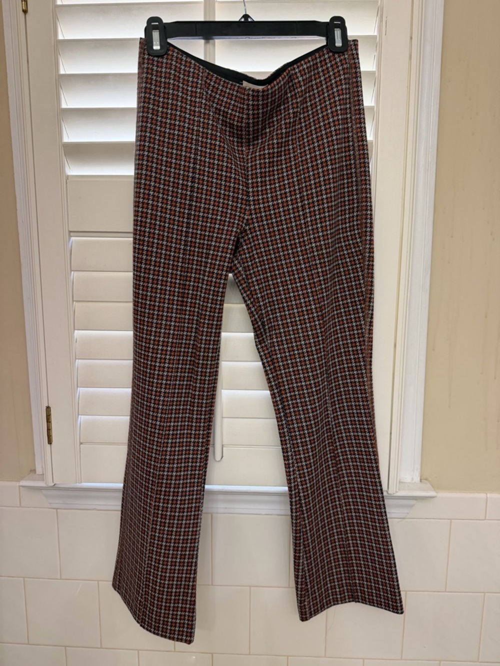 Maeve Brown and Black Houndstooth Womens Dress Pants